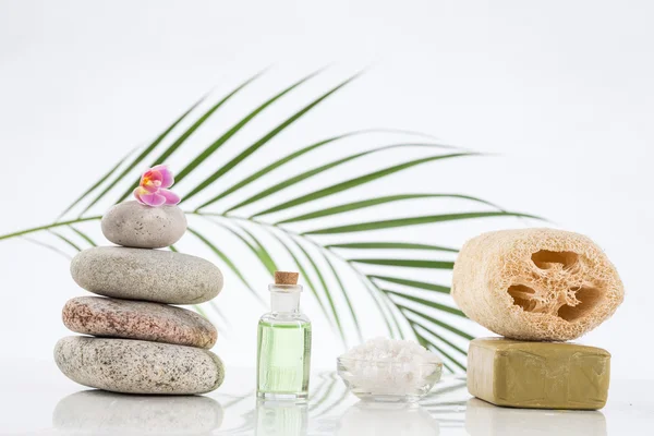 Spa accessoires en zen stones — Stockfoto