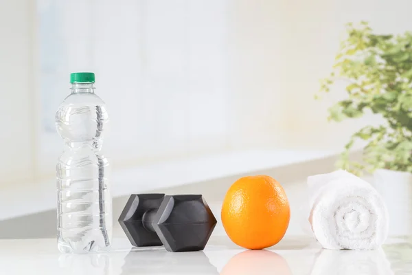 Fitness concept with water — Stock Photo, Image