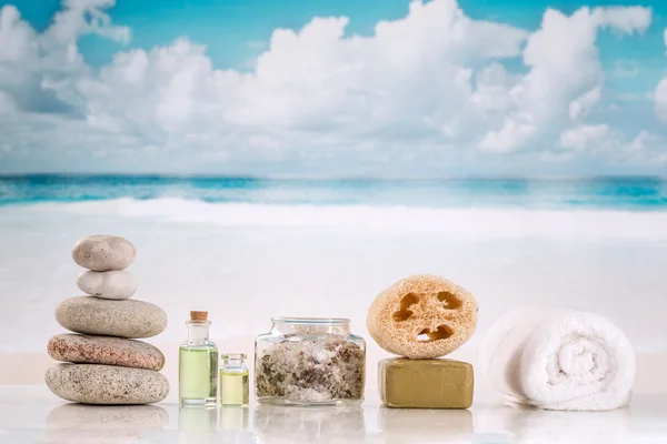Spa accessories with  stones — Stock Photo, Image