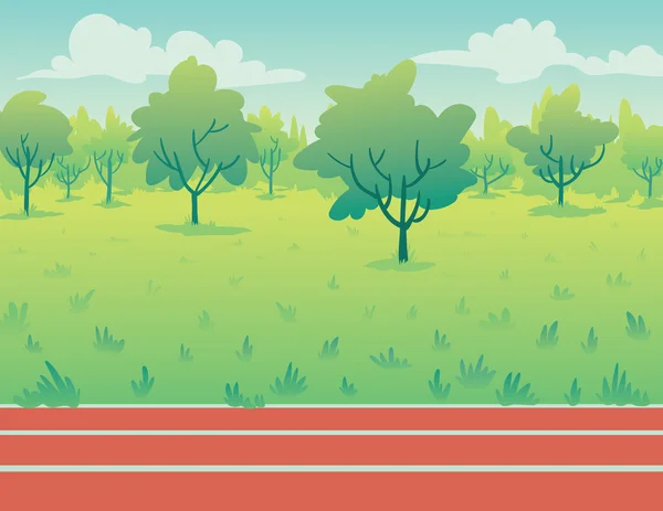 Park peyzaj koşu parkuru ile. Çevre.