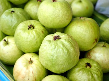 Taze guavas arka plan yığını