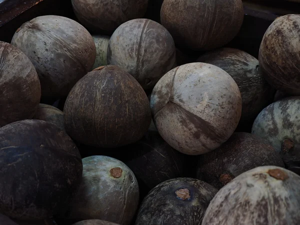 Texturizado de fondo de concha de coco marrón oscuro — Foto de Stock