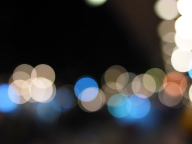 bokeh sokak ışıkları defocused arka plan