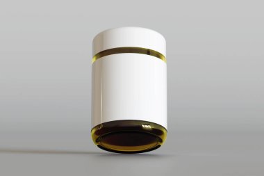 Cam kavanoz beyaz etiket