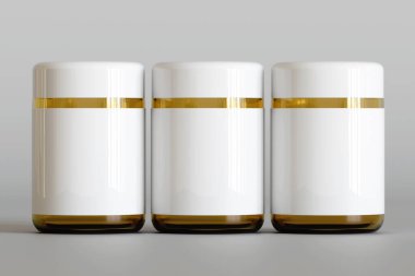 Cam kavanoz beyaz etiket