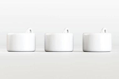 Model koleksiyonu için fincan beyaz rengi