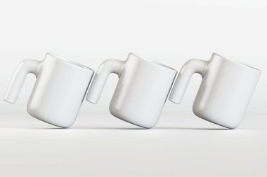 3d rengarenk beyaz renk beyaz arkaplanda izole edildi