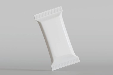 Beyaz arkaplanda beyaz ambalaj rengi izole edildi