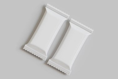 Beyaz arkaplanda beyaz ambalaj rengi izole edildi