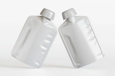 Model kolej 3D oluşturma için Doypack beyaz rengi