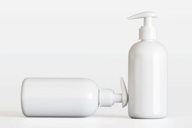 Kozmetik pompa modeli beyaz renk