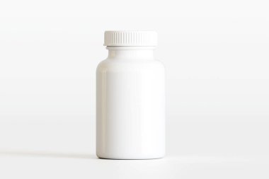 İlaç şişesi beyaz renkli 3d Renklendirici