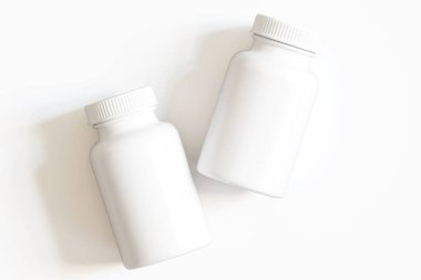 İlaç şişesi beyaz renkli 3d Renklendirici