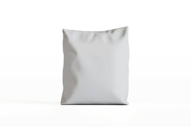 Kese ambalajlama beyaz renk 3d oluşturma