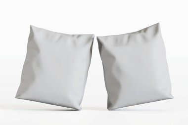 Kese ambalajlama beyaz renk 3d oluşturma