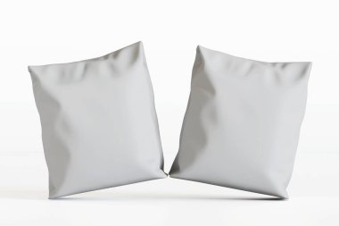 Kese ambalajlama beyaz renk 3d oluşturma