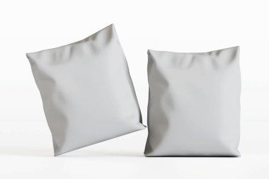 Kese ambalajlama beyaz renk 3d oluşturma