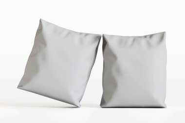 Kese ambalajlama beyaz renk 3d oluşturma