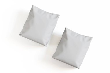 Kese ambalajlama beyaz renk 3d oluşturma