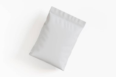 Kese ambalajlama beyaz renk 3d oluşturma