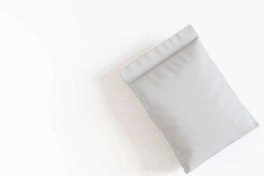 Kese ambalajlama beyaz renk 3d oluşturma