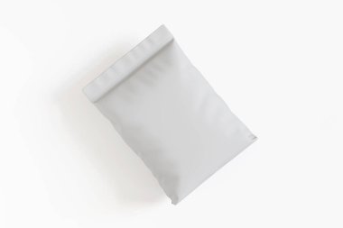 Kese ambalajlama beyaz renk 3d oluşturma