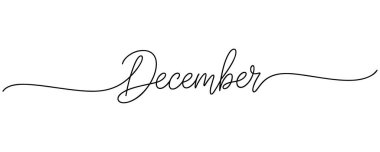 Aralık Senaryo Vektörü. El yazısıyla Kış Harfleri Sanat Vektörü