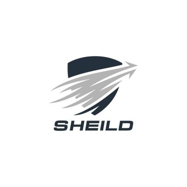 Shield Arrow Logo Vektörü. Zırh Hızı Vektörünü Koru