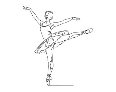 Bale Sanatçısı Bale Sanatçısı İllüstrasyonunun Sürekli Çizgisi