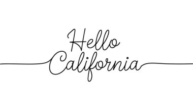 Merhaba California el yazısıyla yazılmış çok az resim çizimi
