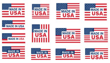 ABD etiketlerinde ve rozet toplama vektörlerinde üretildi