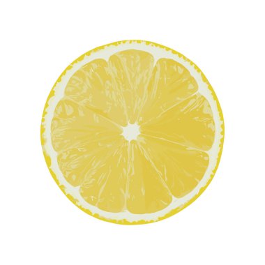 Turunçgil meyvesi ve vitamin konseptini temsil eden taze limon dilimi çizimi