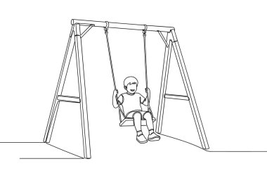 Swing Aralıksız Çizgi Sanatı Vektörü Anahtar Kelimeler Çocuk, çocuk, illüstrasyon simgesi