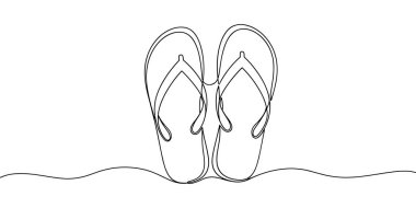 Kum Vektörü Sanatında Parmak Terlikleri Ayakkabı İmajı Simgesi Silueti