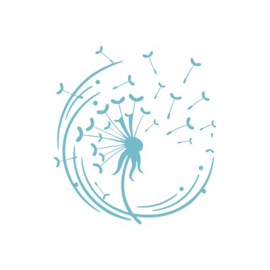 Karahindiba tohumları dairesel doğa çizim vektörü