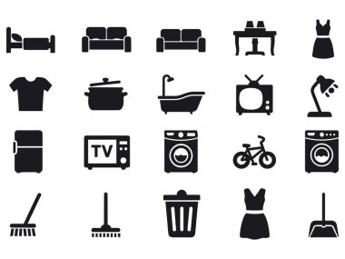 Ev ve ev eşyaları koleksiyon vektörü