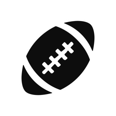 Siyahi Amerikan futbolu ikonu sunan vektör atletik. Siyah Amerikan futbol vektör ikonu anahtar sözcük futbol, Amerikan illüstrasyon silueti.