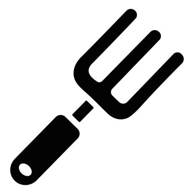 Siyah bahçe çatalı vektör simgesini içeren vektör işi. Siyah bahçe çatalı vektör simgesi anahtar sözcükler bahçe, çatal, araç, bahçe, illüstrasyon silueti.