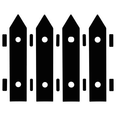 Siyah çit vektör ikonu içeren vektör yapısı. Siyah kazıklı çit vektör ikonu anahtar sözcükler çit, çit, bahçe, illüstrasyon silueti