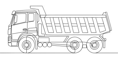 İnşaat Atık Kamyon Hattı Sanat Resimleri Ağır Görev Endüstriyel Tipper Aracı
