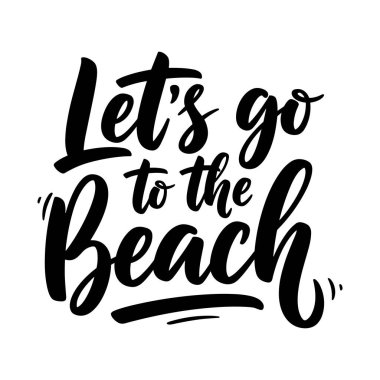 Plaj yaz tipografisine gidelim vektör çiziminden alıntı yapalım.