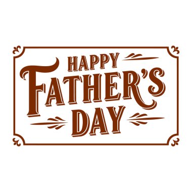 Mutlu Babalar Günü Klasik Typography Vektör Tasarımı Çizim simgesi silueti.