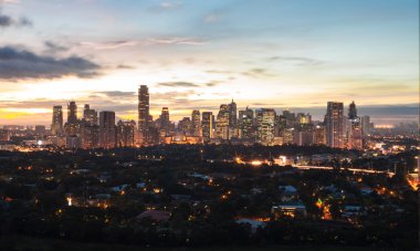 Manila at night clipart