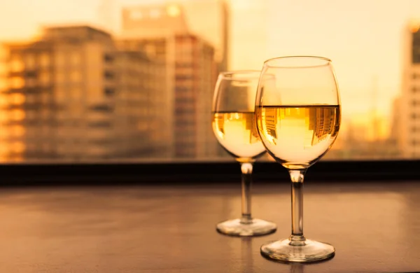 Pair of wine glasses. — Stock Photo, Image