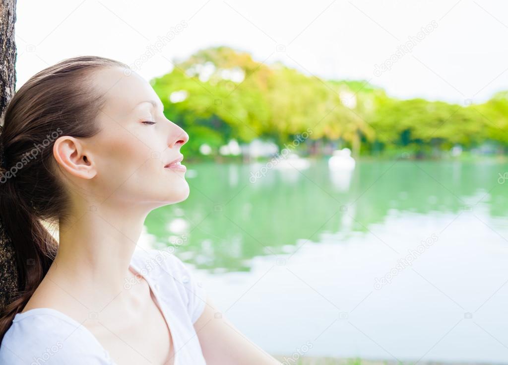 Woman enjoying beautiful day