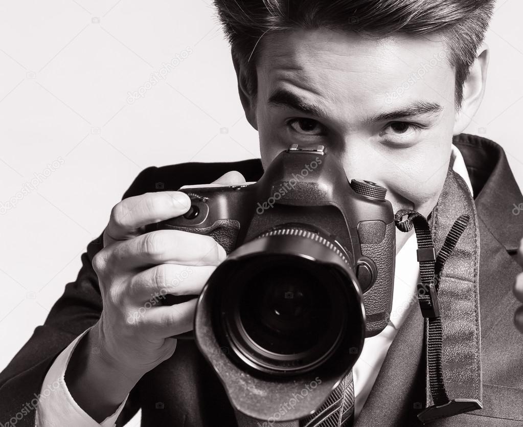 Portrait of professional photographer