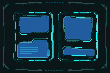 Gelecekteki Oyun ve Sanal Gerçeklik Projeleri için İnteraktif Denetimler ve Dijital Veri Panelleri ile Bilim- Kurgu Dijital HUD Arayüz Şablonu