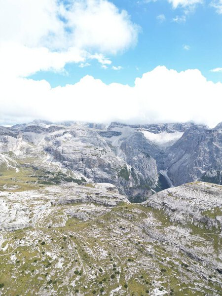 Cadini Group Dolomites Italy Drone. High quality photo