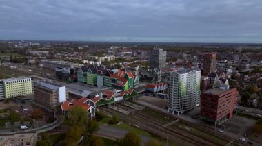 Zaandam Hollanda Drone Şehir Merkezi