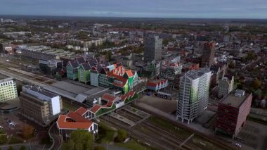 Zaandam Hollanda Drone Şehir Merkezi